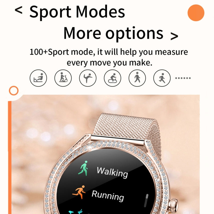 La montre intelligente V66 1,28 pouces BT5.0 prend en charge la détection de la fréquence cardiaque et du sommeil, Silicone Strap