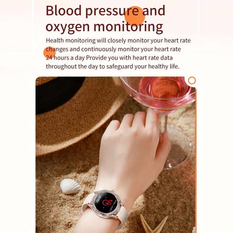 La montre intelligente V66 1,28 pouces BT5.0 prend en charge la détection de la fréquence cardiaque et du sommeil, Silicone Strap