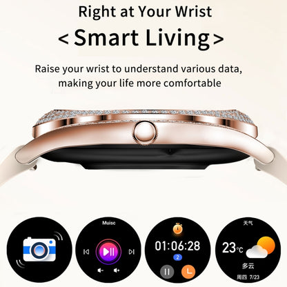 La montre intelligente V66 1,28 pouces BT5.0 prend en charge la détection de la fréquence cardiaque et du sommeil, Silicone Strap