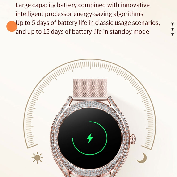 La montre intelligente V66 1,28 pouces BT5.0 prend en charge la détection de la fréquence cardiaque et du sommeil, Silicone Strap