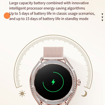 La montre intelligente V66 1,28 pouces BT5.0 prend en charge la détection de la fréquence cardiaque et du sommeil, Silicone Strap