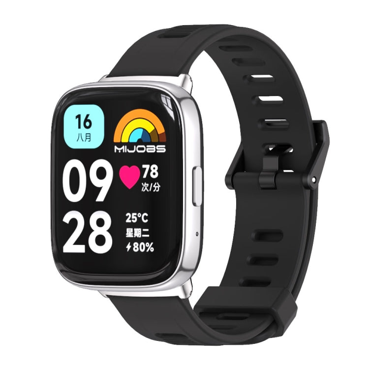 Bracelet de montre en TPU respirant à trou plat Mijobs, For Redmi Watch 3 Lite / Watch 3 Active