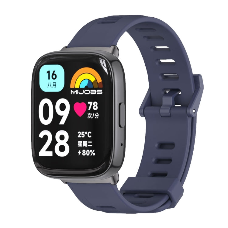 Bracelet de montre en TPU respirant à trou plat Mijobs, For Redmi Watch 3 Lite / Watch 3 Active