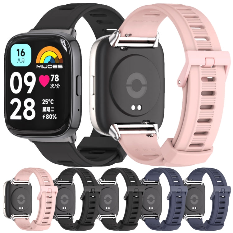 Bracelet de montre en TPU respirant à trou plat Mijobs, For Redmi Watch 3 Lite / Watch 3 Active