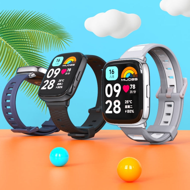Bracelet de montre en TPU respirant à trou plat Mijobs, For Redmi Watch 3 Lite / Watch 3 Active