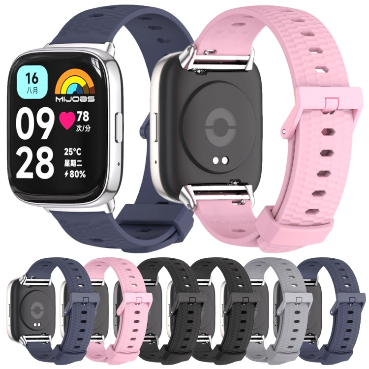 Bracelet de montre en TPU à texture nid d'abeille Mijobs, For Redmi Watch 3 Lite / Watch 3 Active