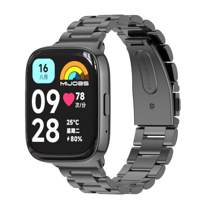 Bracelet de montre en acier inoxydable en métal à trois perles Mijobs, For Redmi Watch 3 Lite / Watch 3 Active