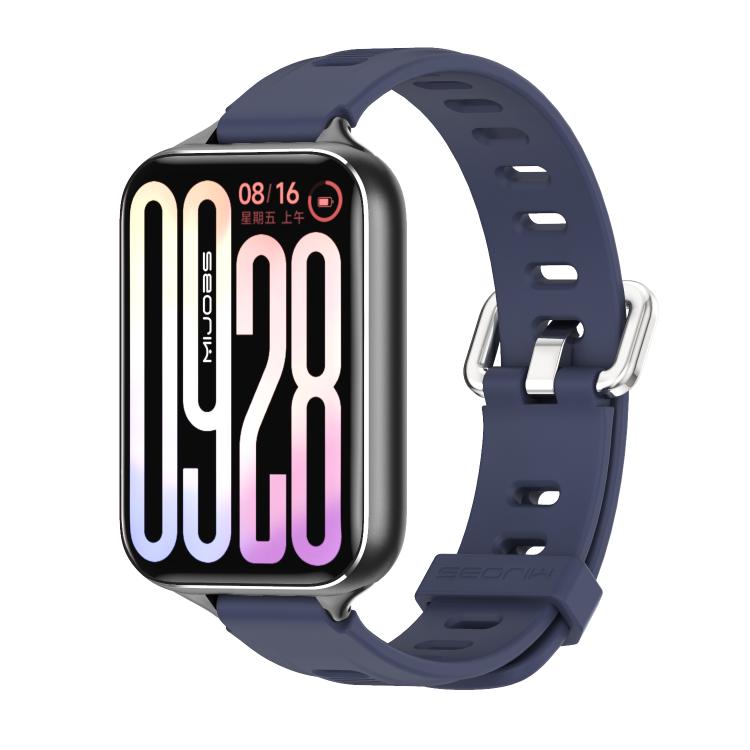 Bracelet de montre en silicone respirant à trou plat Mijobs, For Xiaomi Band 10 Pro / Redmi Watch 6 / 5