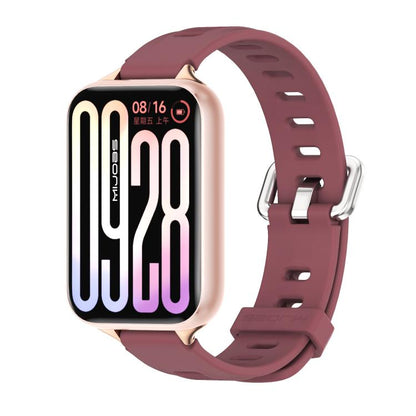 Bracelet de montre en silicone respirant à trou plat Mijobs, For Xiaomi Band 10 Pro / Redmi Watch 6 / 5