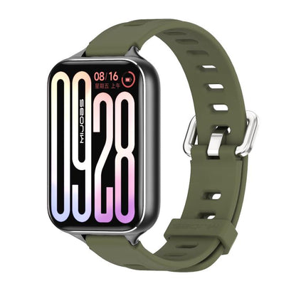 Bracelet de montre en silicone respirant à trou plat Mijobs, For Xiaomi Band 10 Pro / Redmi Watch 6 / 5