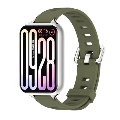 Bracelet de montre en silicone respirant à trou plat Mijobs, For Xiaomi Band 10 Pro / Redmi Watch 6 / 5