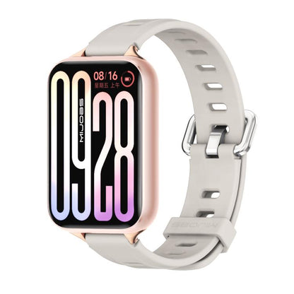 Bracelet de montre en silicone respirant à trou plat Mijobs, For Xiaomi Band 10 Pro / Redmi Watch 6 / 5