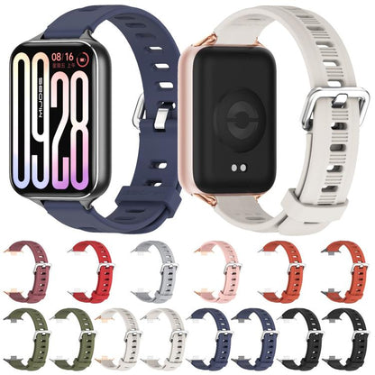 Bracelet de montre en silicone respirant à trou plat Mijobs, For Xiaomi Band 10 Pro / Redmi Watch 6 / 5