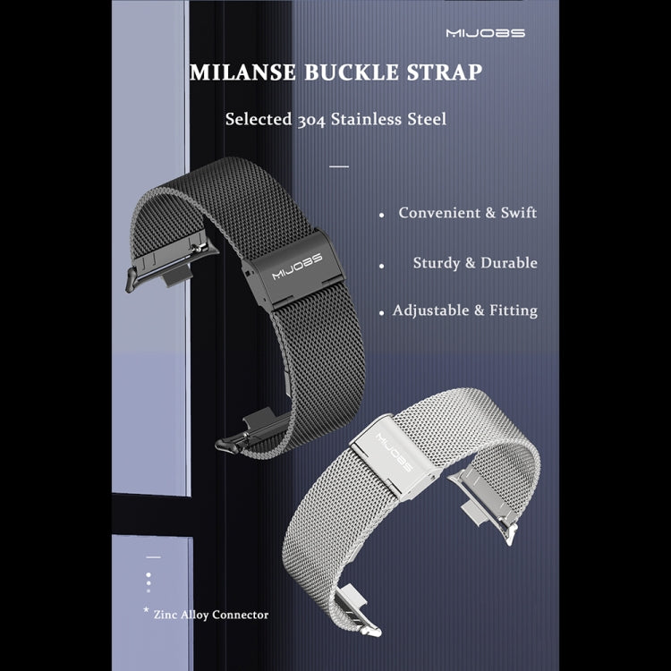Mijobs Milan Bracelet de montre magnétique en acier inoxydable, For Xiaomi Band 10 Pro / Redmi Watch 6 / 5