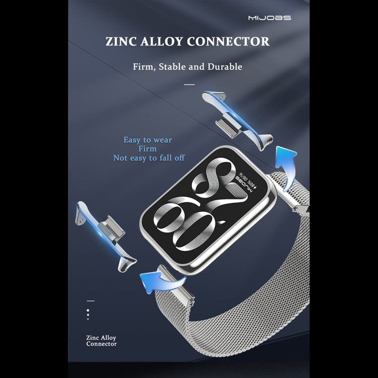 Mijobs Milan Bracelet de montre magnétique en acier inoxydable, For Xiaomi Band 10 Pro / Redmi Watch 6 / 5