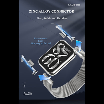 Mijobs Milan Bracelet de montre magnétique en acier inoxydable, For Xiaomi Band 10 Pro / Redmi Watch 6 / 5