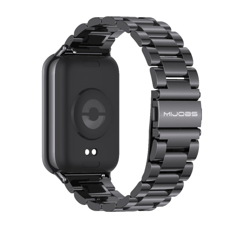 Bracelet de montre en acier inoxydable à trois perles Mijobs, For Xiaomi Band 10 Pro / Redmi Watch 6 / 5