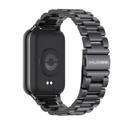 Bracelet de montre en acier inoxydable à trois perles Mijobs, For Xiaomi Band 10 Pro / Redmi Watch 6 / 5