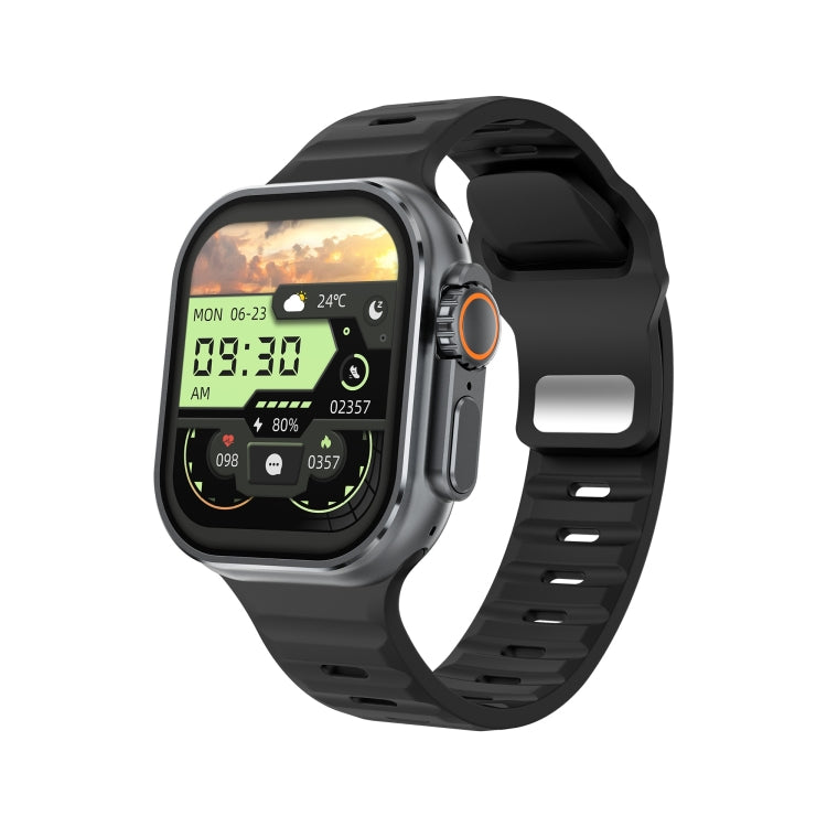 Montre d'appel intelligente à écran iW9 Ultra de 2,04 pouces, appel BT/fréquence cardiaque/tension artérielle/oxygène sanguin