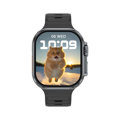 Montre d'appel intelligente à écran iW9 Ultra de 2,04 pouces, appel BT/fréquence cardiaque/tension artérielle/oxygène sanguin
