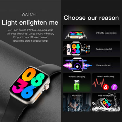 Bracelet intelligent Q9, montre intelligente étanche de 2,01 pouces, appel BT/fréquence cardiaque/tension artérielle/oxygène sanguin