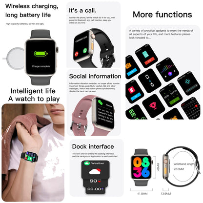 Bracelet intelligent Q9, montre intelligente étanche de 2,01 pouces, appel BT/fréquence cardiaque/tension artérielle/oxygène sanguin