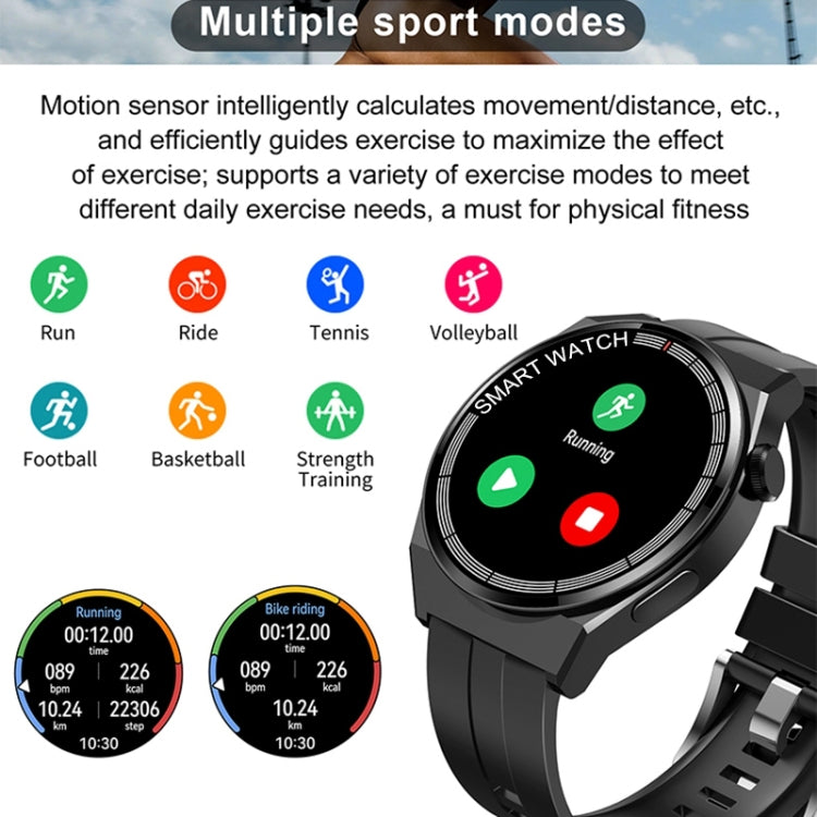 Bracelet intelligent GT3, montre intelligente 1,5 pouces, appel Bluetooth/fréquence cardiaque/tension artérielle/oxygène sanguin