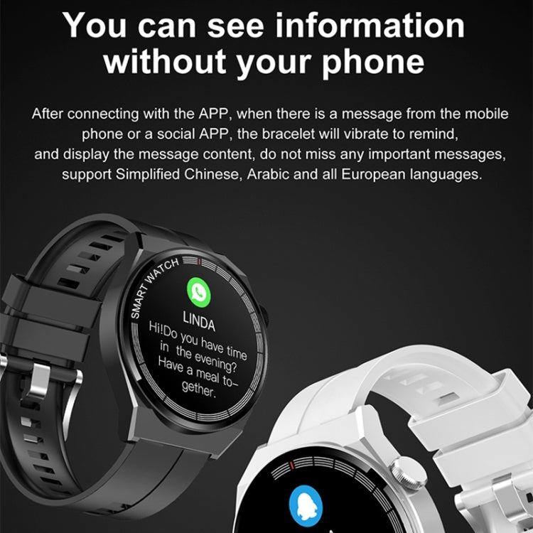 Bracelet intelligent GT3, montre intelligente 1,5 pouces, appel Bluetooth/fréquence cardiaque/tension artérielle/oxygène sanguin