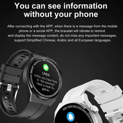 Bracelet intelligent GT3, montre intelligente 1,5 pouces, appel Bluetooth/fréquence cardiaque/tension artérielle/oxygène sanguin