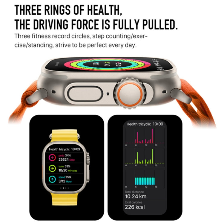 Bracelet intelligent S800 Ultra Max, montre intelligente à bande de Silicone de 1.5 pouces, appel Bluetooth/fréquence cardiaque/tension artérielle/oxygène sanguin