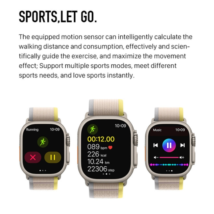 Bracelet intelligent S800 Ultra Max, montre intelligente à bande de Silicone de 1.5 pouces, appel Bluetooth/fréquence cardiaque/tension artérielle/oxygène sanguin