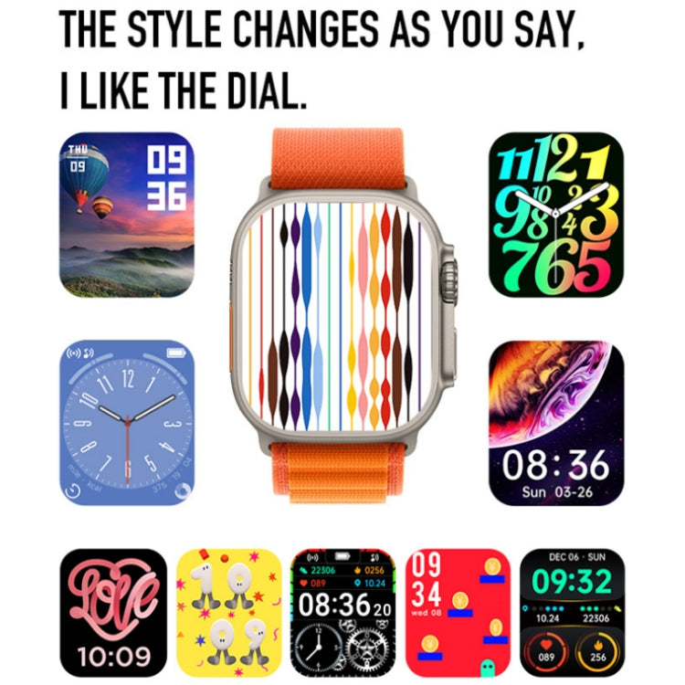 Bracelet intelligent S800 Ultra Max, montre intelligente à bande de Silicone de 1.5 pouces, appel Bluetooth/fréquence cardiaque/tension artérielle/oxygène sanguin