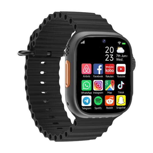 Montre pour téléphone intelligent GS37 à écran de 1,95 pouces, Android 9.0, tableur SL8541E, réseau : 4G, nano SIM unique, caméra avant et arrière, 1GB+16GB