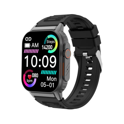 Bracelet intelligent G41, montre intelligente étanche IP67 de 2,01 pouces, appel Bluetooth/fréquence cardiaque/glycémie Non invasive/HRV/MET