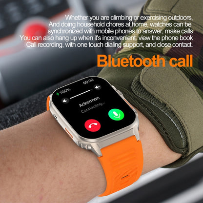 Bracelet intelligent G41, montre intelligente étanche IP67 de 2,01 pouces, appel Bluetooth/fréquence cardiaque/glycémie Non invasive/HRV/MET
