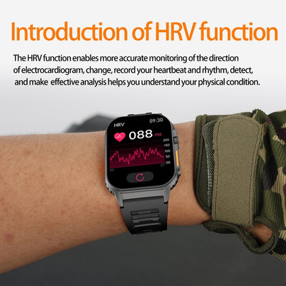Bracelet intelligent G41, montre intelligente étanche IP67 de 2,01 pouces, appel Bluetooth/fréquence cardiaque/glycémie Non invasive/HRV/MET