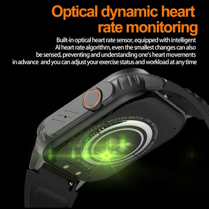 Bracelet intelligent G41, montre intelligente étanche IP67 de 2,01 pouces, appel Bluetooth/fréquence cardiaque/glycémie Non invasive/HRV/MET