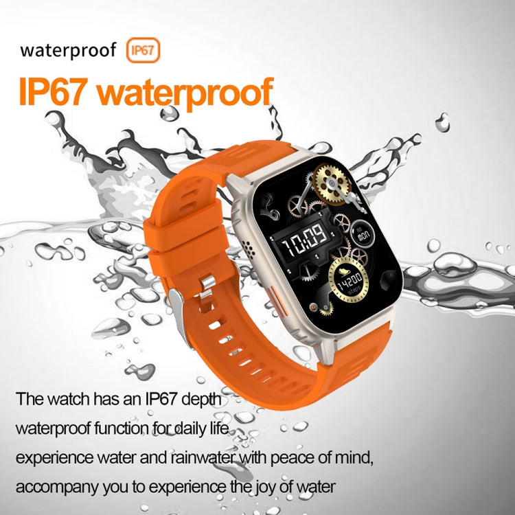 Bracelet intelligent G41, montre intelligente étanche IP67 de 2,01 pouces, appel Bluetooth/fréquence cardiaque/glycémie Non invasive/HRV/MET