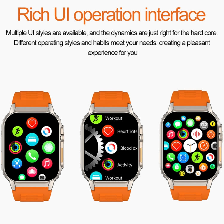 Bracelet intelligent G41, montre intelligente étanche IP67 de 2,01 pouces, appel Bluetooth/fréquence cardiaque/glycémie Non invasive/HRV/MET