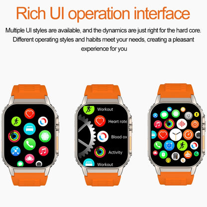 Bracelet intelligent G41, montre intelligente étanche IP67 de 2,01 pouces, appel Bluetooth/fréquence cardiaque/glycémie Non invasive/HRV/MET