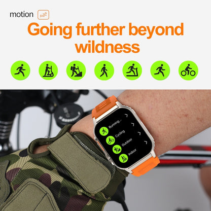 Bracelet intelligent G41, montre intelligente étanche IP67 de 2,01 pouces, appel Bluetooth/fréquence cardiaque/glycémie Non invasive/HRV/MET