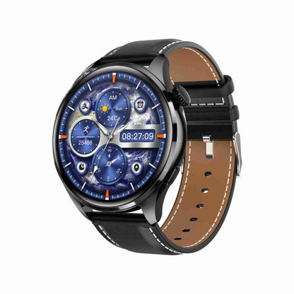 Bracelet intelligent TM05 Pro, bracelet en cuir de 1,46 pouces, montre intelligente étanche IP67, appel Bluetooth/fréquence cardiaque/tension artérielle/oxygène sanguin, Leather Band