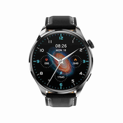 Bracelet intelligent TM05 Pro, bracelet en cuir de 1,46 pouces, montre intelligente étanche IP67, appel Bluetooth/fréquence cardiaque/tension artérielle/oxygène sanguin, Leather Band