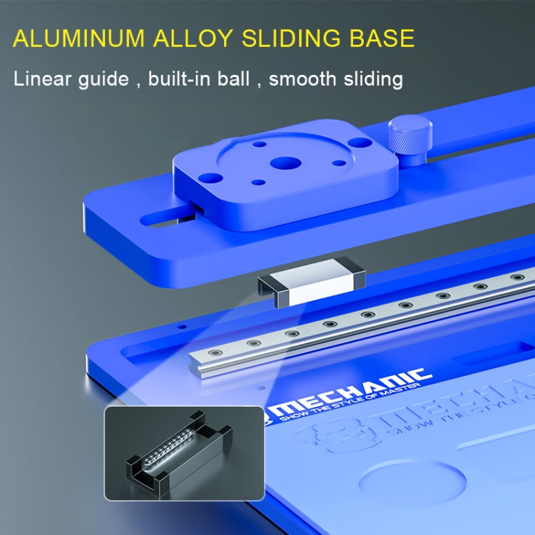 Base coulissante en alliage d'aluminium pour microscope mécanique imat Max-air