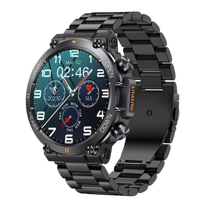 K56 Pro 1,39 pouces bracelet en acier intelligent supportant la surveillance de la fréquence cardiaque/surveillance de la pression artérielle, Steel Strap (Black Milanese), Steel Strap (Black Three Strains), Steel Strap (Black Bamboo Joint)