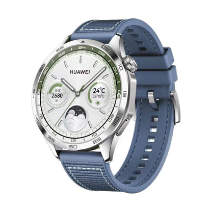 Bracelet de montre en silicone tressé hybride en nylon, taille : 22 mm, For Huawei Watch GT4 46mm
