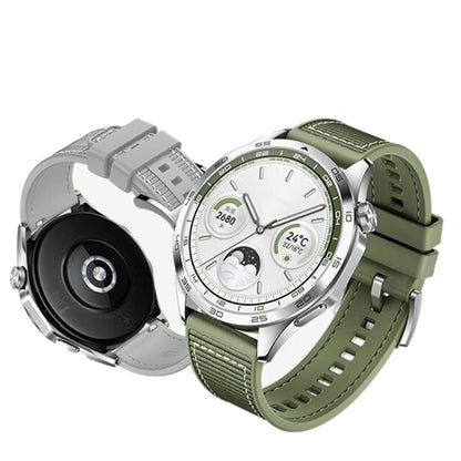 Bracelet de montre en silicone tressé hybride en nylon, taille : 22 mm, For Huawei Watch GT4 46mm