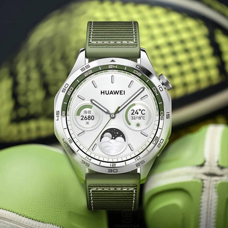 Bracelet de montre en silicone tressé hybride en nylon, taille : 22 mm, For Huawei Watch GT4 46mm