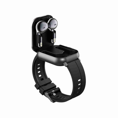 D8 2,01 pouces 2 en 1 Bluetooth écouteur bande de silicone montre intelligente, prise en charge de la surveillance de la santé/NFC, Silicone Band (Black), Silicone Band (Beige)
