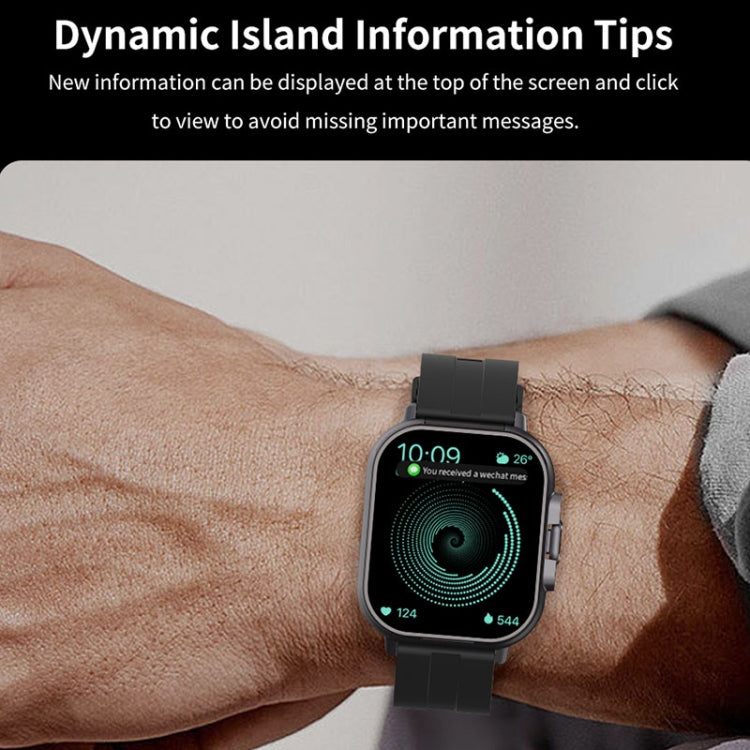 D8 2,01 pouces 2 en 1 Bluetooth écouteur bande d'acier montre intelligente, prise en charge de la surveillance de la santé/NFC, Steel Band (Black), Steel Band (Silver)